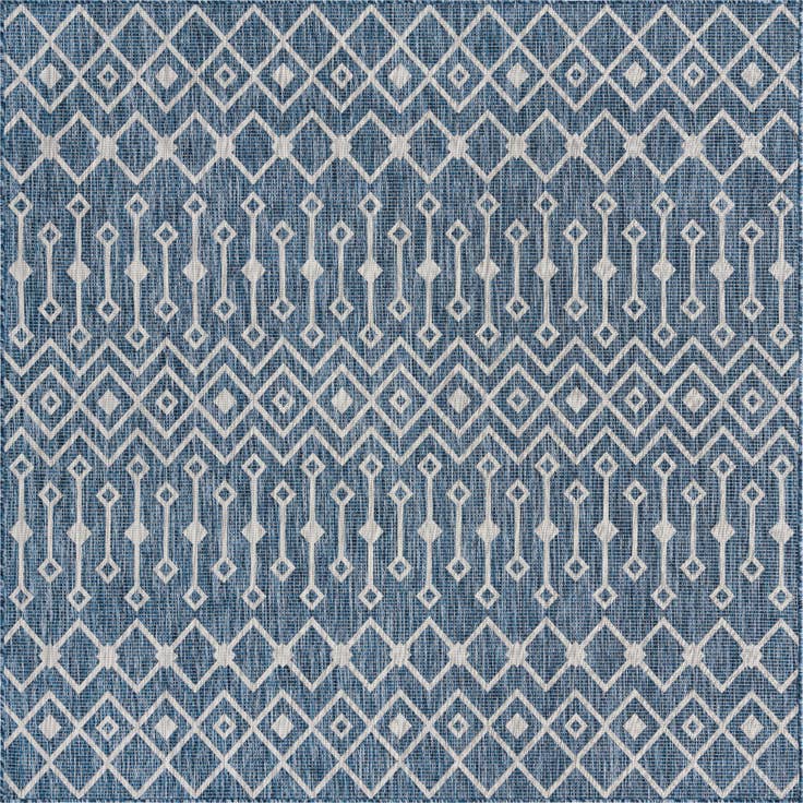 Detail image of 7' 10 x 7' 10 Easy-Clean Lattice Indoor / Outdoor Square Rug