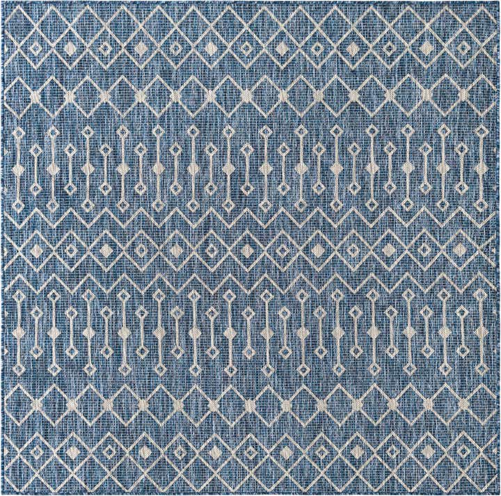 6' x 6' Easy-Clean Lattice Indoor / Outdoor Square Rug