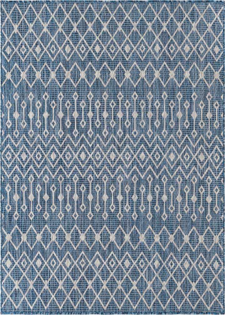 5' 3 x 5' 3 Easy-Clean Lattice Indoor / Outdoor Square Rug