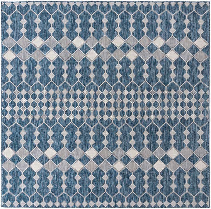10' x 10' Easy-Clean Lattice Indoor / Outdoor Square Rug