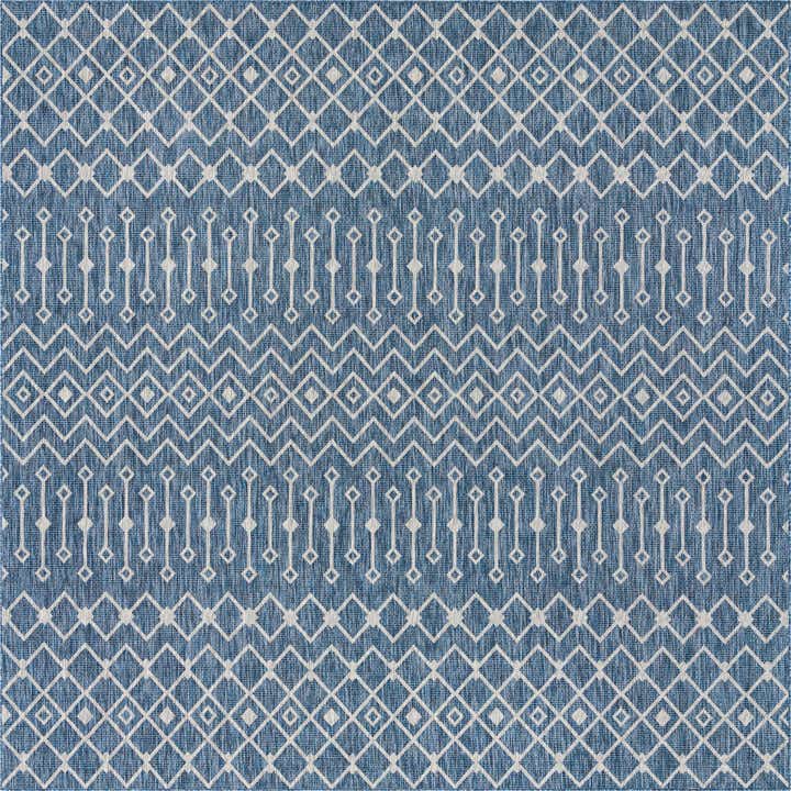 13' x 13' Easy-Clean Lattice Indoor / Outdoor Square Rug
