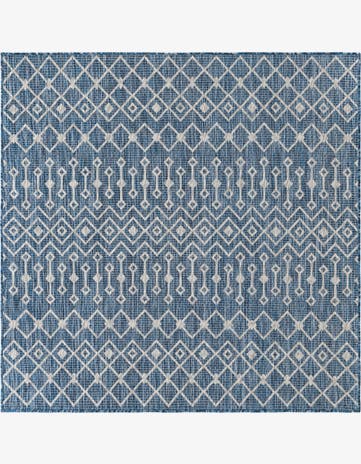 5' 3 x 5' 3 Easy-Clean Lattice Indoor / Outdoor Square Rug