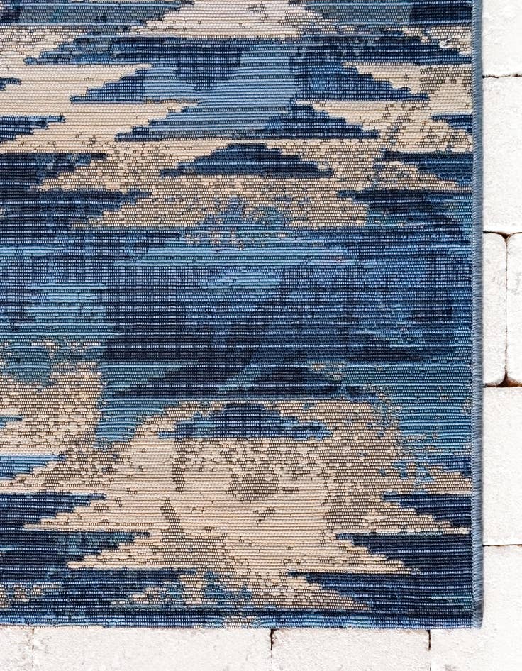 Detail image of 6' x 6' Easy-Clean Modern Indoor / Outdoor Square Rug