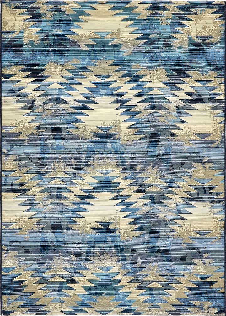 6' x 6' Easy-Clean Modern Indoor / Outdoor Square Rug