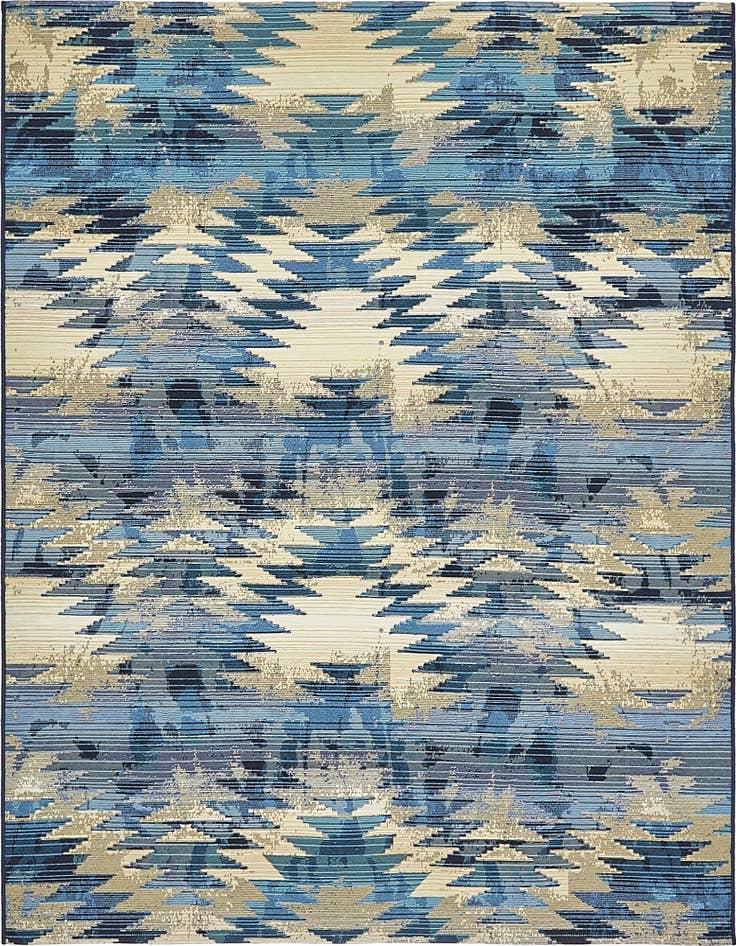 Detail image of 6' x 6' Easy-Clean Modern Indoor / Outdoor Square Rug