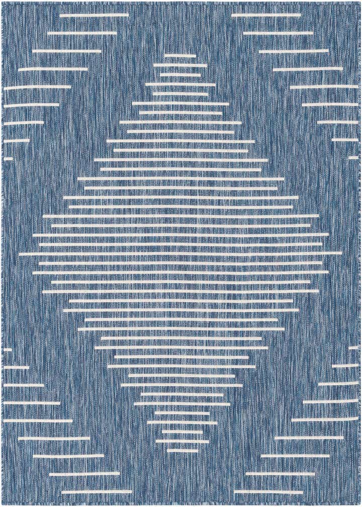 5' 3 x 5' 3 Easy-Clean Modern Indoor / Outdoor Square Rug