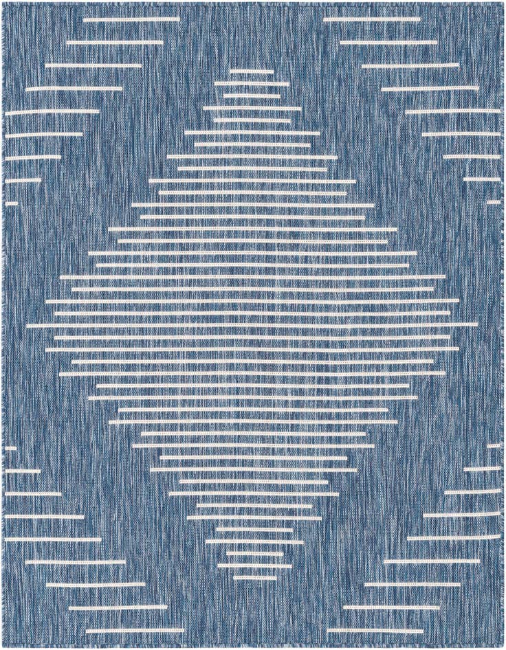 Detail image of 5' 3 x 5' 3 Easy-Clean Modern Indoor / Outdoor Square Rug