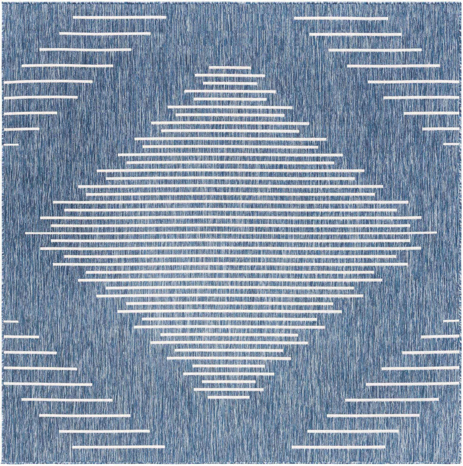 7' x 7' Easy-Clean Modern Indoor / Outdoor Square Rug