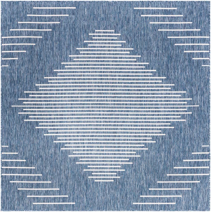 Detail image of 7' x 7' Easy-Clean Modern Indoor / Outdoor Square Rug
