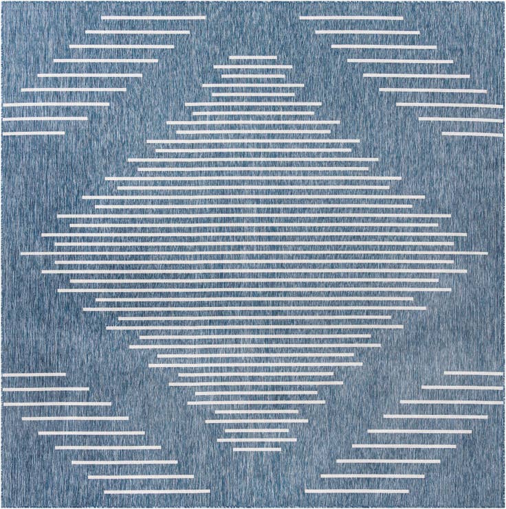 Detail image of 10' 8 x 10' 8 Easy-Clean Modern Indoor / Outdoor Square Rug