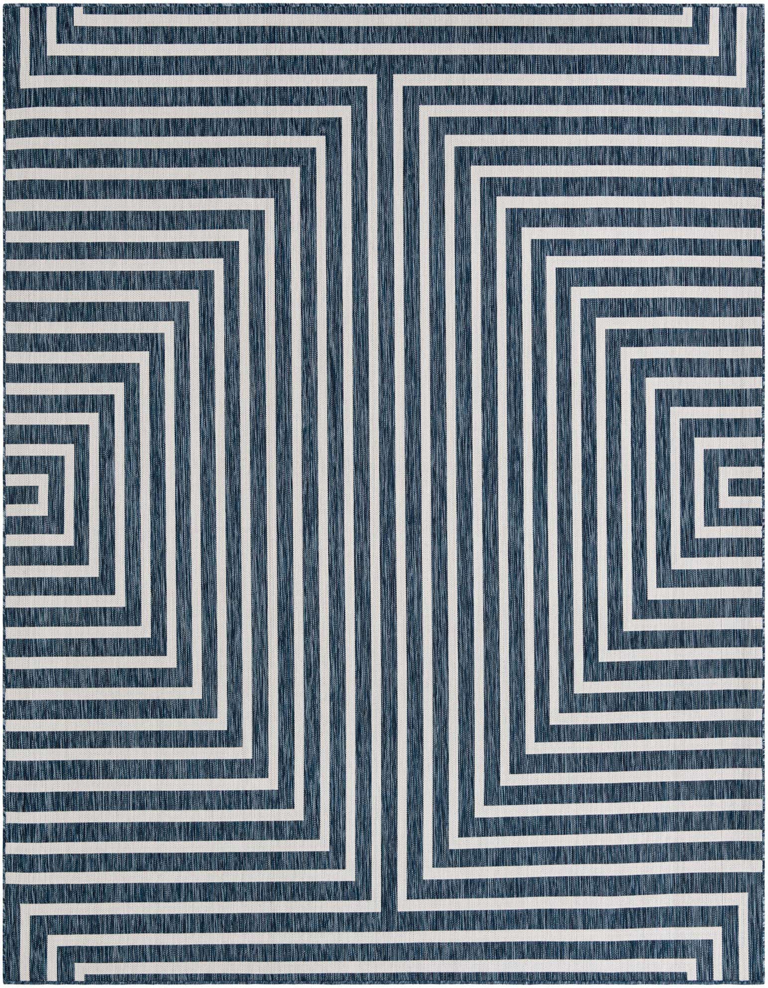 10' x 10' Easy-Clean Modern Indoor / Outdoor Square Rug
