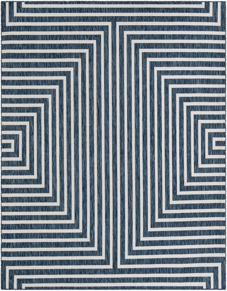 Detail image of 10' x 10' Easy-Clean Modern Indoor / Outdoor Square Rug