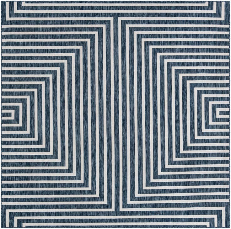 Detail image of 10' x 10' Easy-Clean Modern Indoor / Outdoor Square Rug