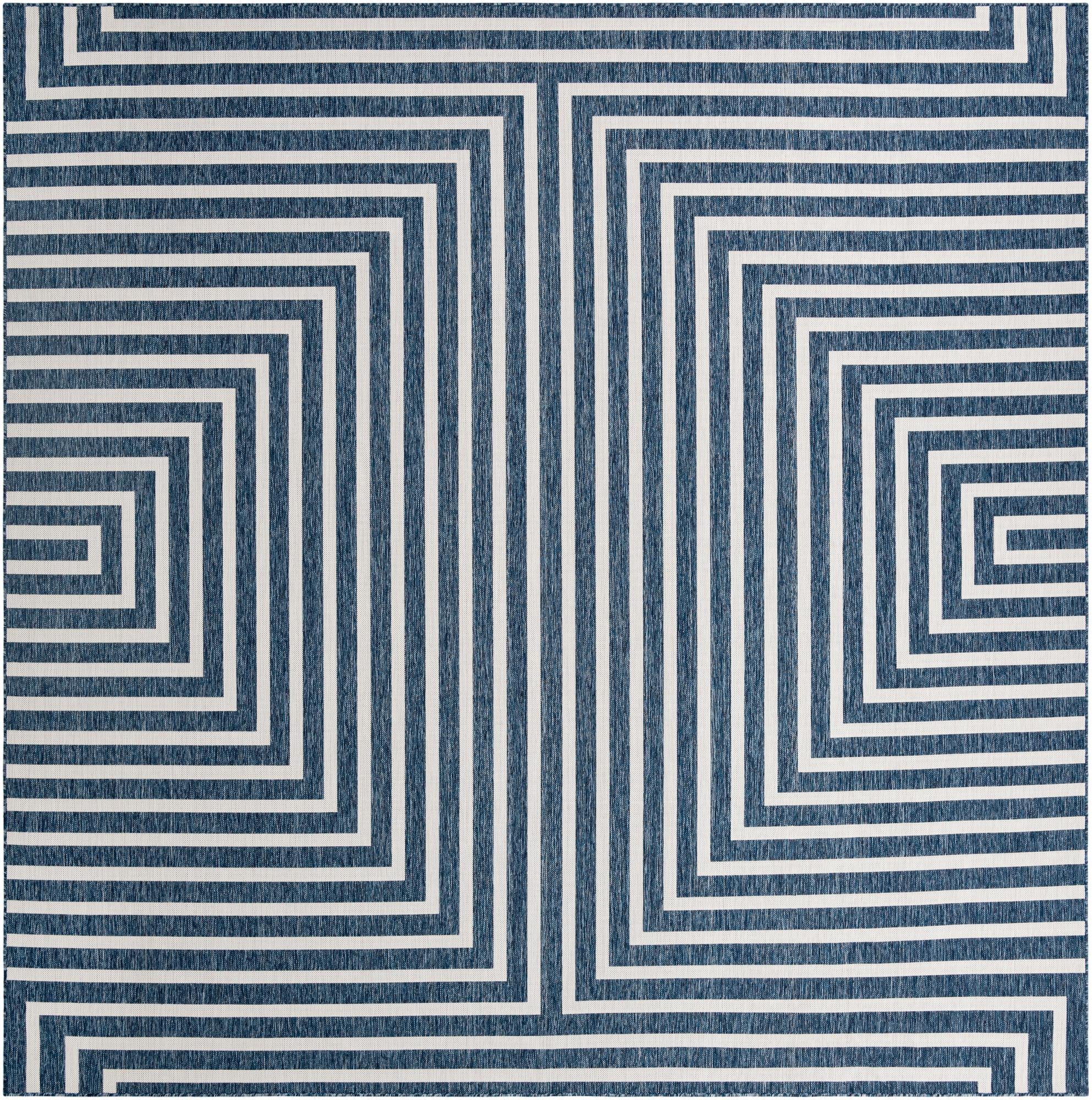 12' x 12' Easy-Clean Modern Indoor / Outdoor Square Rug