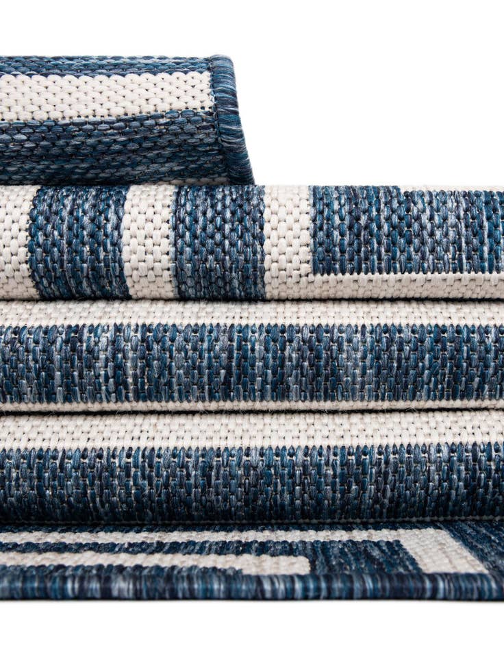 Detail image of 10' x 10' Easy-Clean Modern Indoor / Outdoor Square Rug