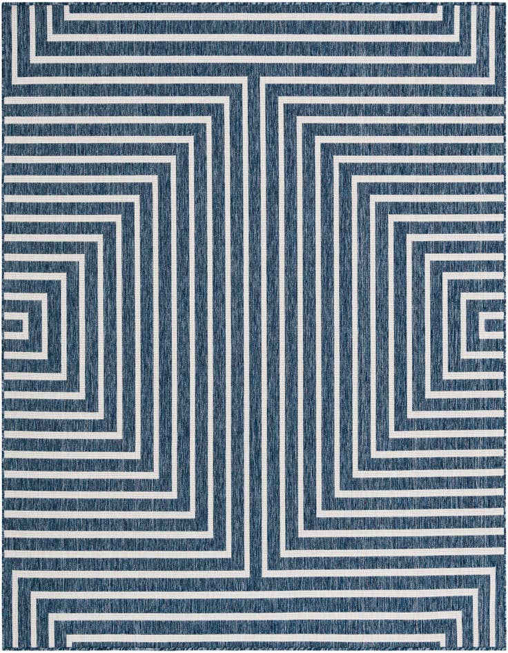 Detail image of 7' 10 x 7' 10 Easy-Clean Modern Indoor / Outdoor Square Rug