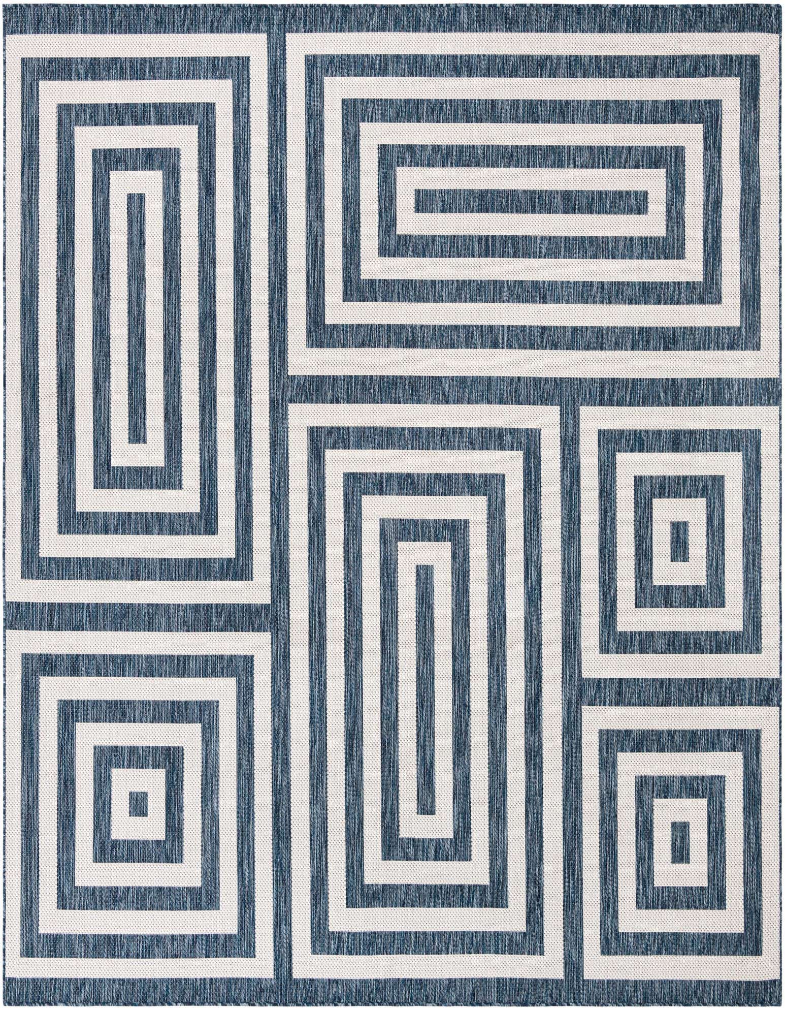 10' x 10' Easy-Clean Modern Indoor / Outdoor Square Rug