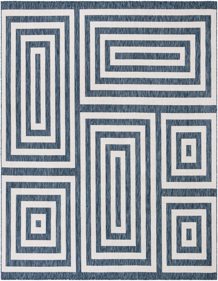 Detail image of 10' x 10' Easy-Clean Modern Indoor / Outdoor Square Rug