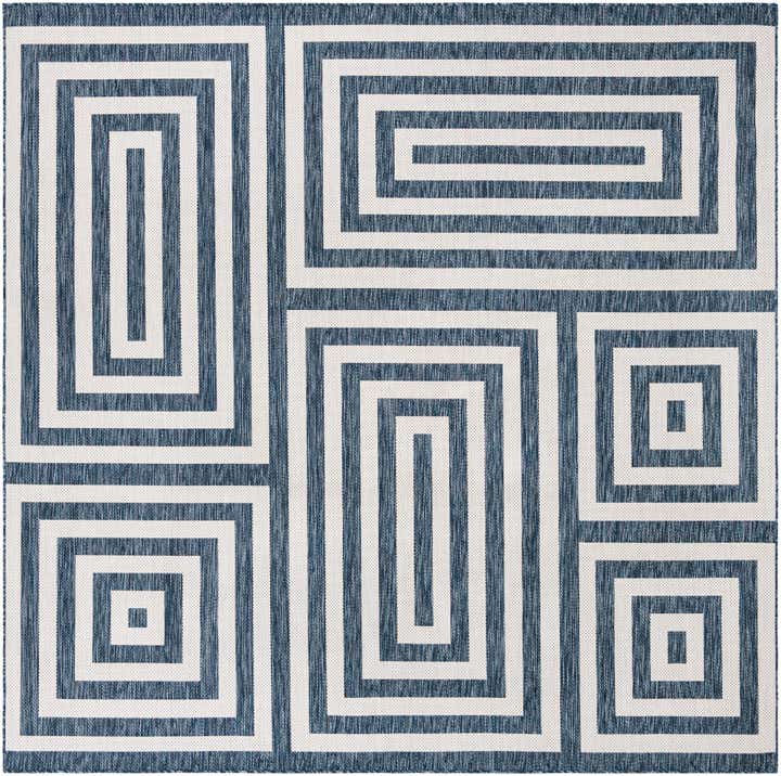 10' x 10' Easy-Clean Modern Indoor / Outdoor Square Rug
