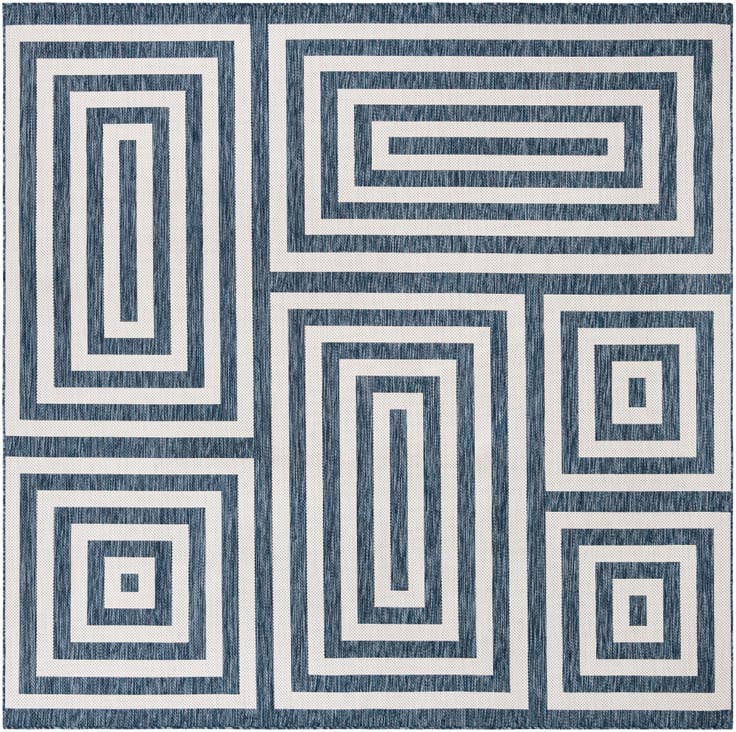 Detail image of 10' x 10' Easy-Clean Modern Indoor / Outdoor Square Rug