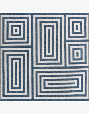 12' x 12' Easy-Clean Modern Indoor / Outdoor Square Rug