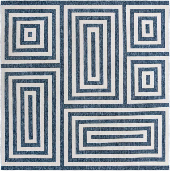 12' x 12' Easy-Clean Modern Indoor / Outdoor Square Rug