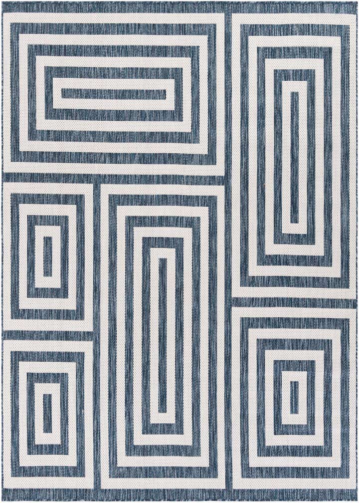 7' 10 x 7' 10 Easy-Clean Modern Indoor / Outdoor Square Rug