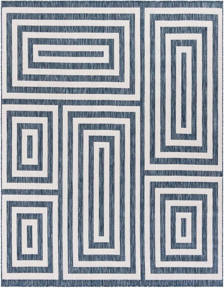 Detail image of 7' 10 x 7' 10 Easy-Clean Modern Indoor / Outdoor Square Rug