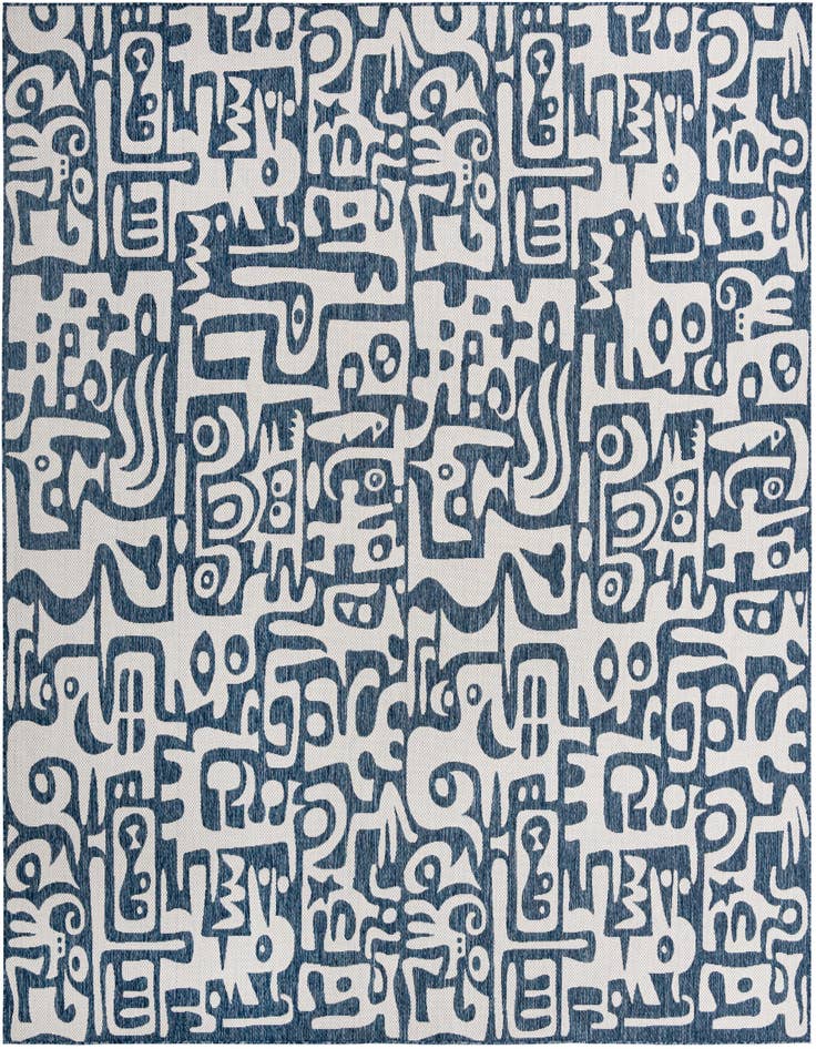 Detail image of 12' x 12' Easy-Clean Modern Indoor / Outdoor Square Rug