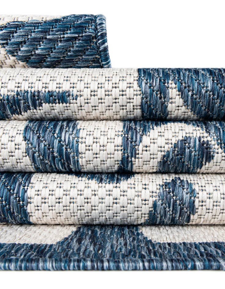 Detail image of 13' x 13' Easy-Clean Modern Indoor / Outdoor Square Rug