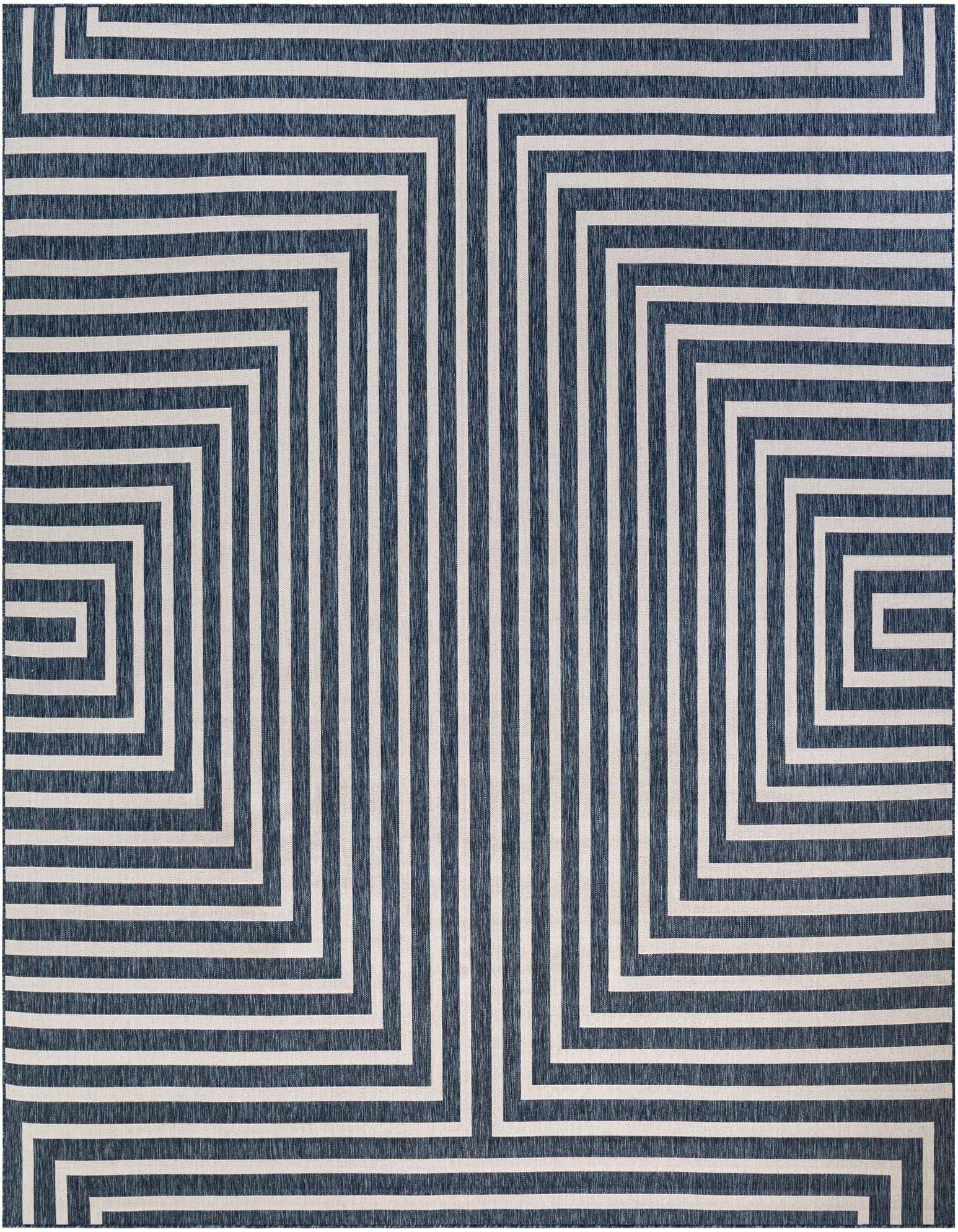 13' x 13' Easy-Clean Modern Indoor / Outdoor Square Rug
