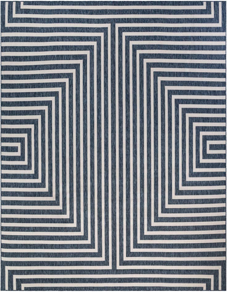 Detail image of 13' x 13' Easy-Clean Modern Indoor / Outdoor Square Rug