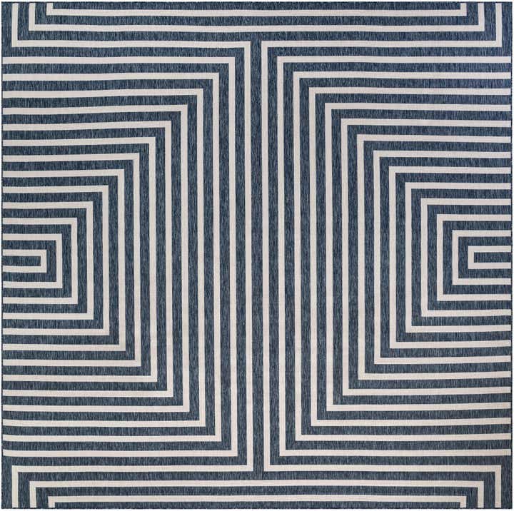 13' x 13' Easy-Clean Modern Indoor / Outdoor Square Rug