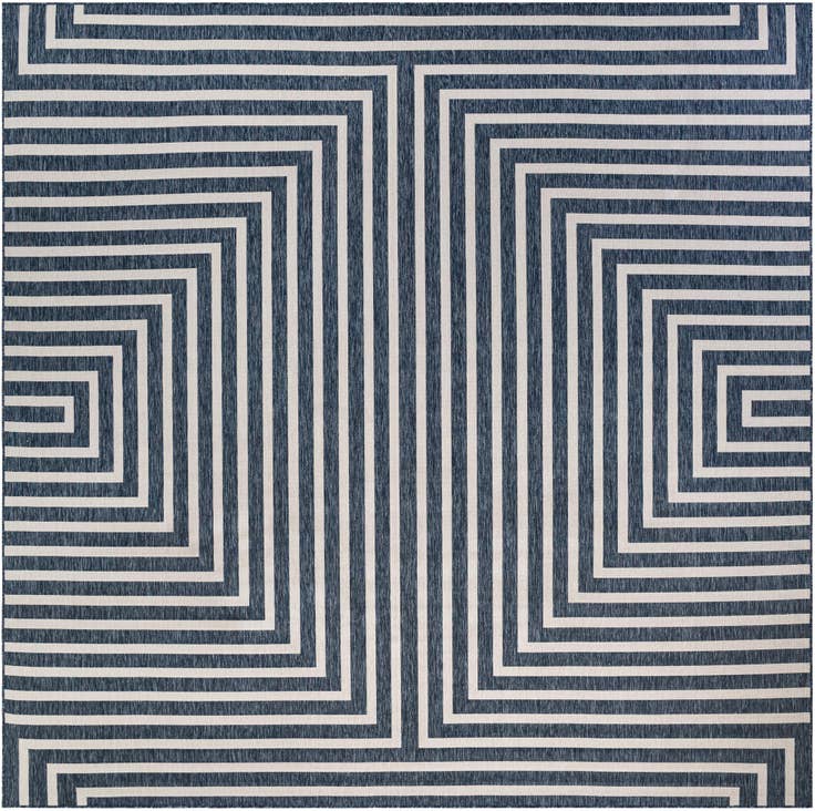Detail image of 13' x 13' Easy-Clean Modern Indoor / Outdoor Square Rug