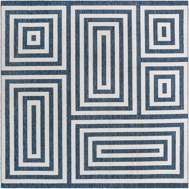 13' x 13' Easy-Clean Modern Indoor / Outdoor Square Rug