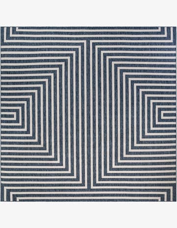 13' x 13' Easy-Clean Modern Indoor / Outdoor Square Rug