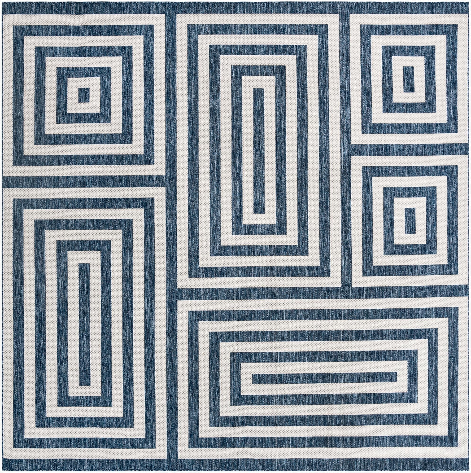 12' x 12'  Washable Modern Indoor / Outdoor Square Rug