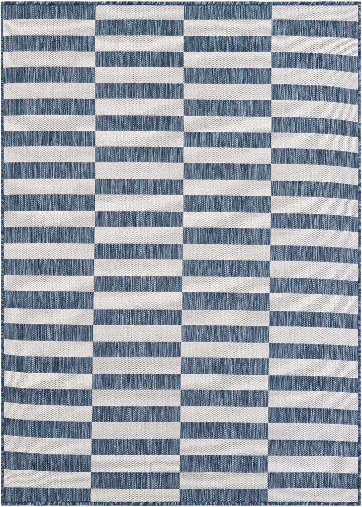 5' 3 x 5' 3 Easy-Clean Ribbon Indoor / Outdoor Square Rug