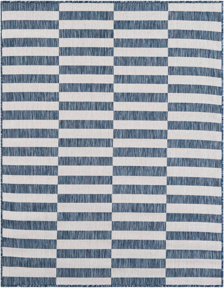 Detail image of 5' 3 x 5' 3 Easy-Clean Ribbon Indoor / Outdoor Square Rug