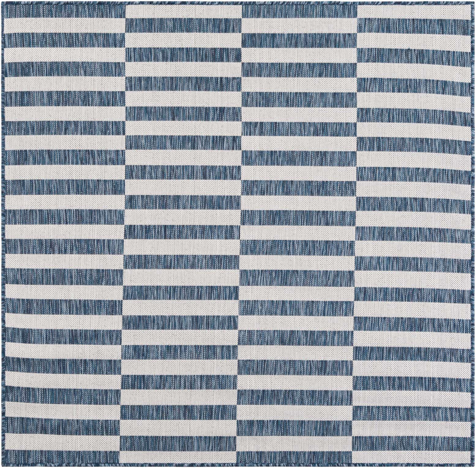 5' 3 x 5' 3 Easy-Clean Ribbon Indoor / Outdoor Square Rug