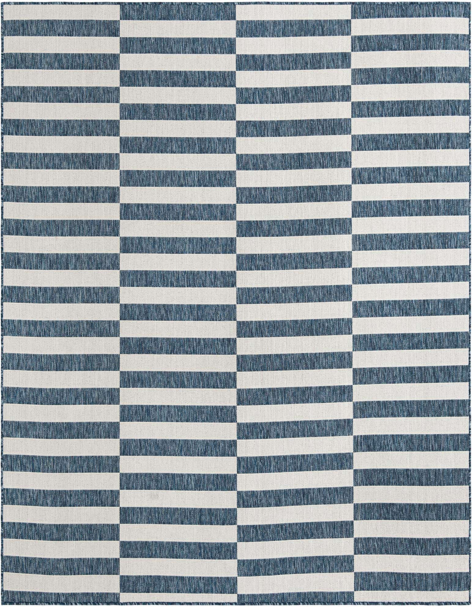 7' 10 x 7' 10 Easy-Clean Ribbon Indoor / Outdoor Square Rug