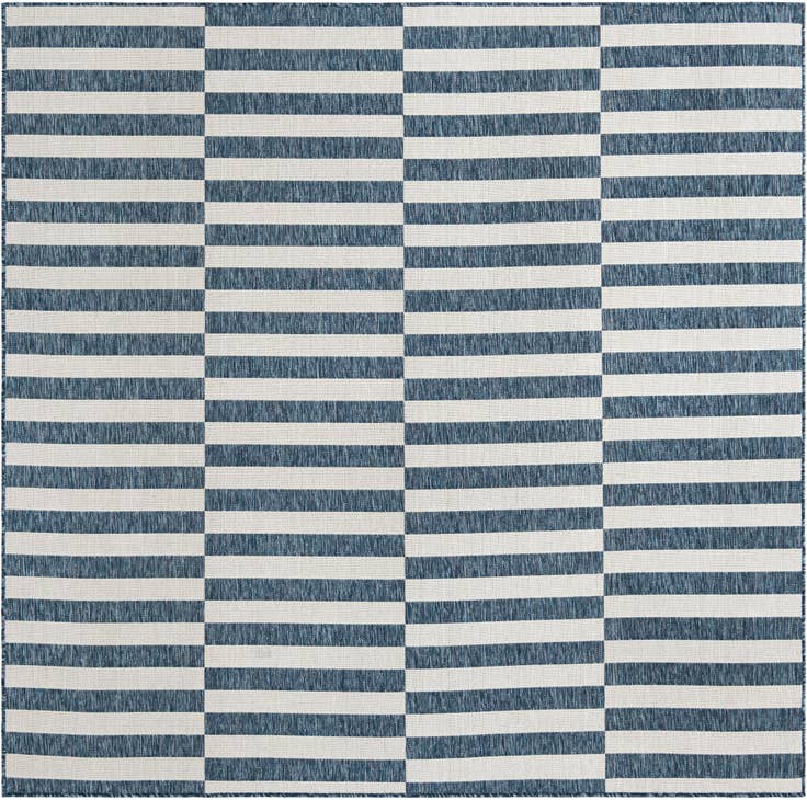 Detail image of 7' 10 x 7' 10 Easy-Clean Ribbon Indoor / Outdoor Square Rug