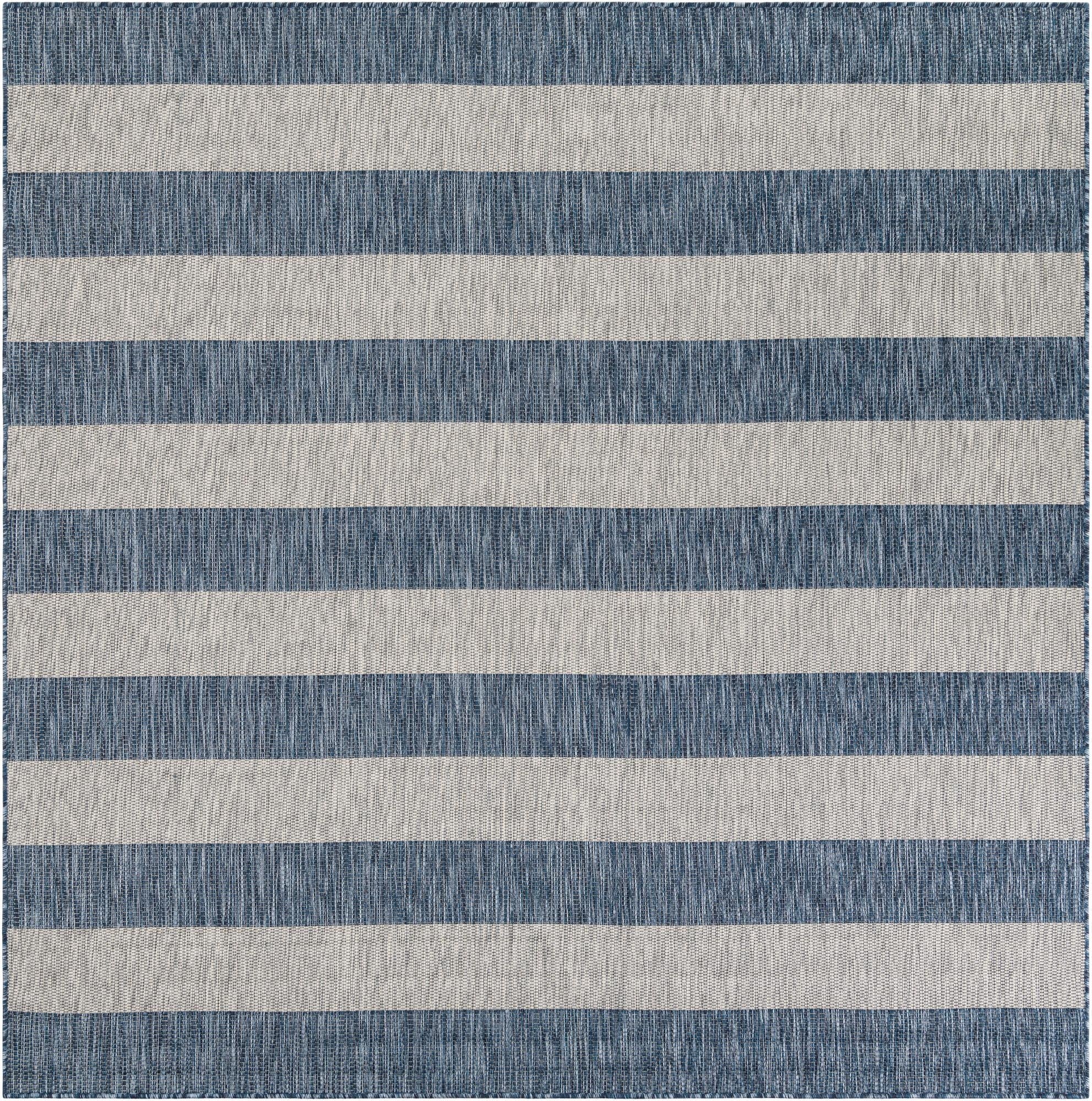 7' 10 x 7' 10 Washable Ribbon Indoor / Outdoor Square Rug