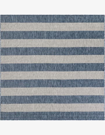 7' 10 x 7' 10 Easy-Clean Ribbon Indoor / Outdoor Square Rug