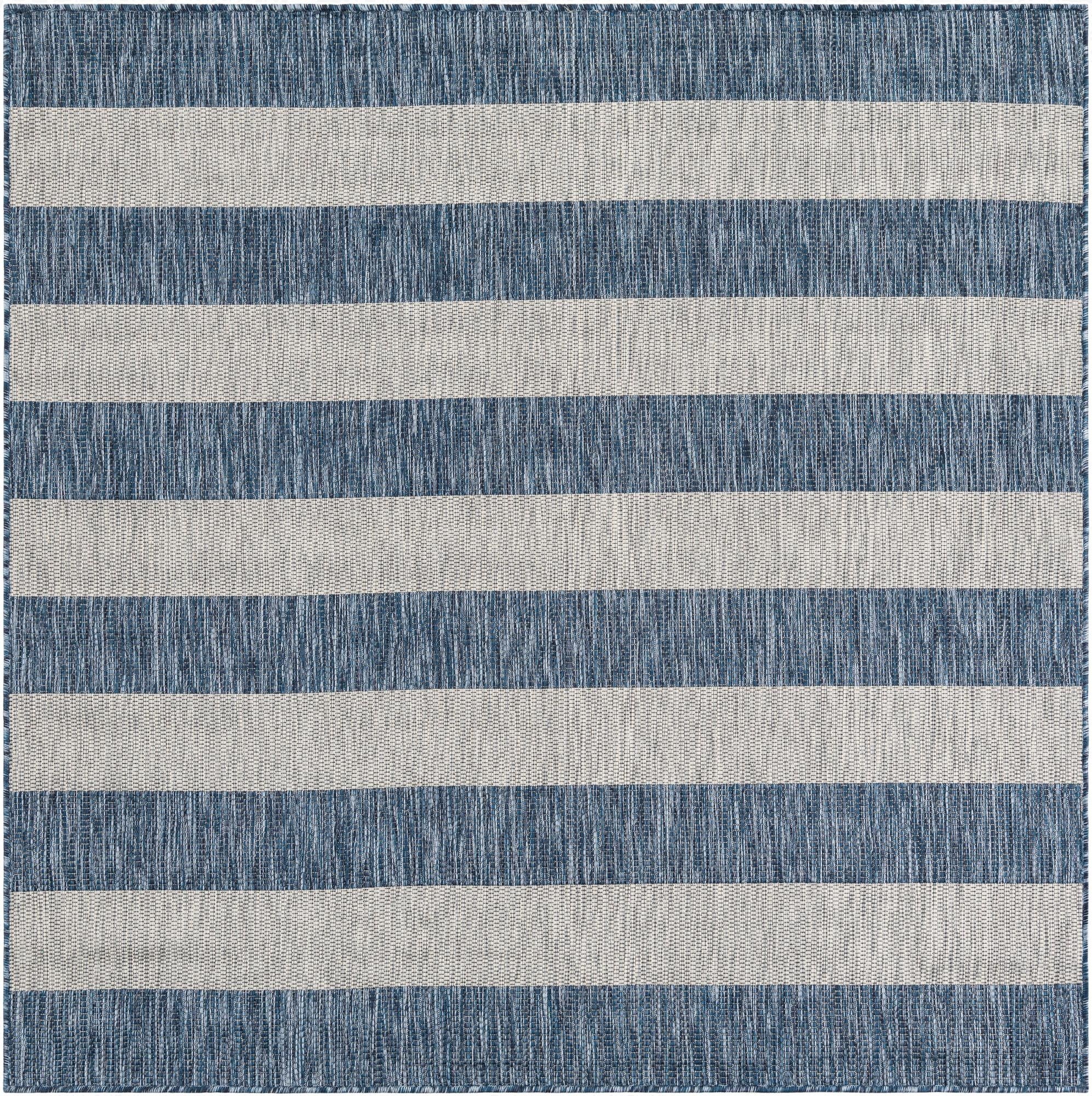 6' x 6' Washable Ribbon Indoor / Outdoor Square Rug