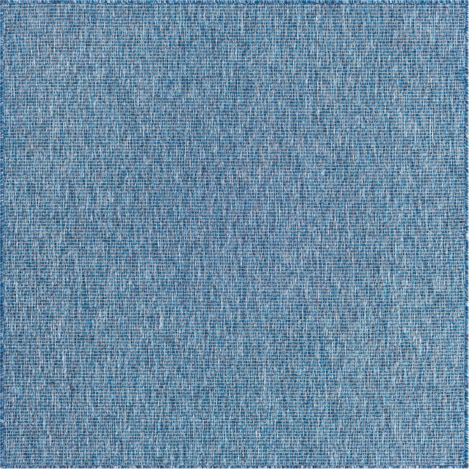 5' 3 x 5' 3 Easy-Clean Solid Indoor / Outdoor Square Rug