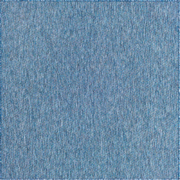 5' 3 x 5' 3 Easy-Clean Solid Indoor / Outdoor Square Rug