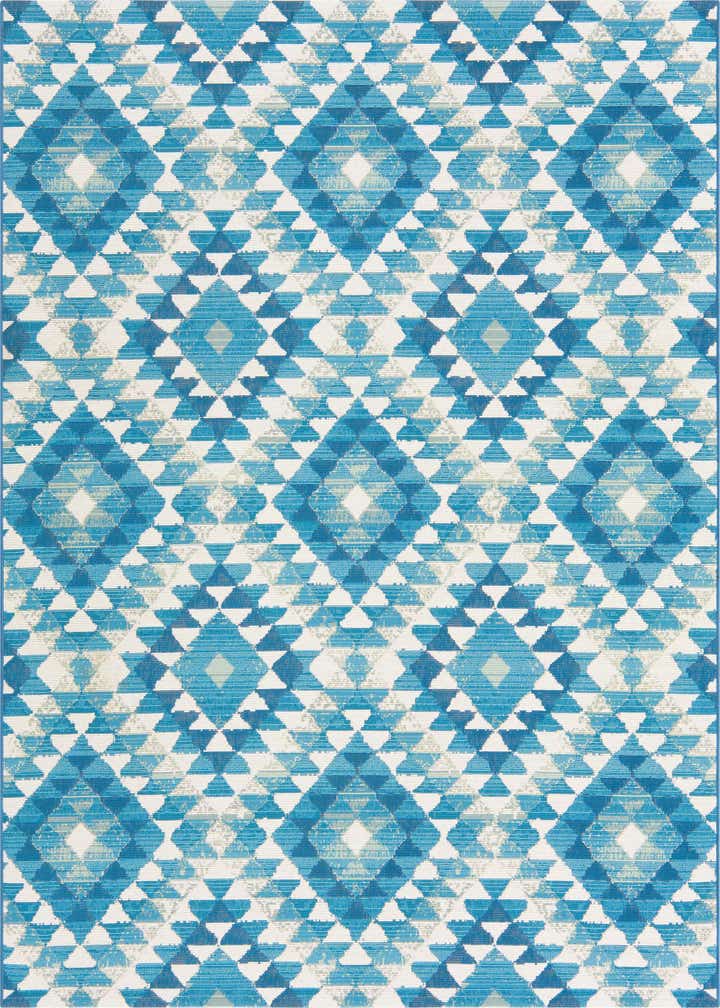 6' x 6' Easy-Clean Southwestern Indoor / Outdoor Square Rug