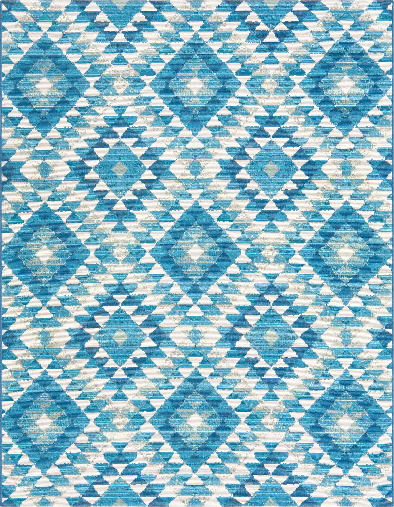 6' x 6' Easy-Clean Southwestern Indoor / Outdoor Square Rug