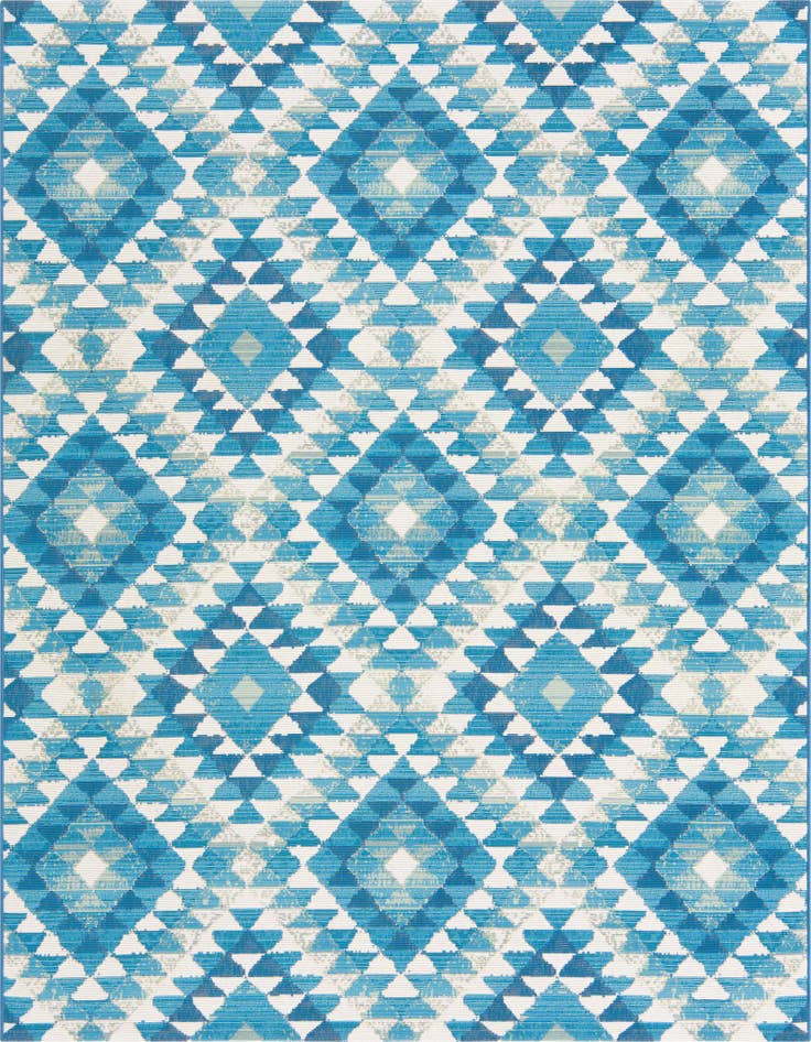 Detail image of 6' x 6' Easy-Clean Southwestern Indoor / Outdoor Square Rug